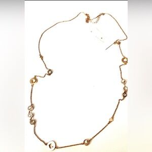 Kate Spade Roses Gold Necklace with Spot the spade